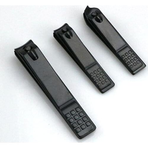 Black Trimmer Nail Clipper Portable Toe Cutter Fashion Appearance Slip Handle For Comfortable Grip Stainless Steel Manicure Tool