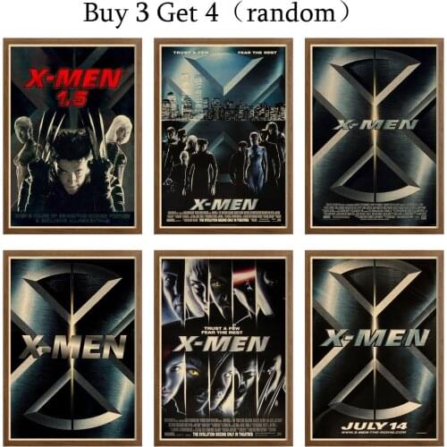 X-Men Decorative Painting Decal Posters & Prints Art Print Wall Sticker Retro Movie Poster For Home & Kitchen 42X30cm