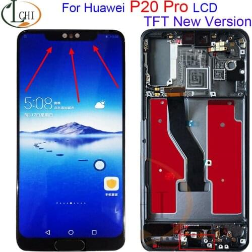 TFT New Version AAA Quality For Huawei P20 Pro LCD Display Touch Screen Digitizer Assembly P20Pro Screen For Huawei P20 Pro LCD
