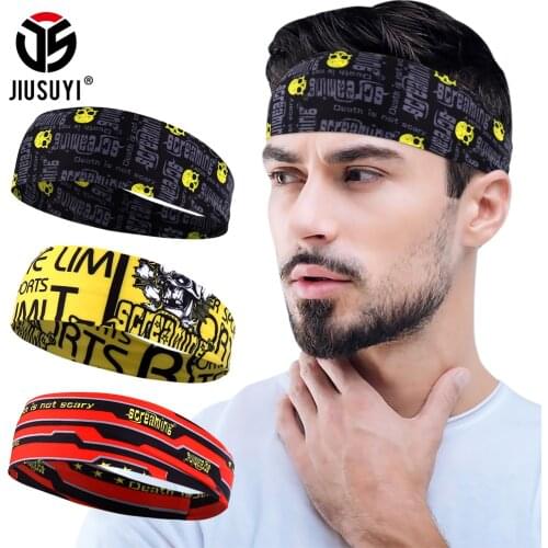 Sports Headband Gothic Skull Stretch Sweatband Hairband Bandana Moisture Wicking Head Bands Anti-Slip Hair Accessories Men Women