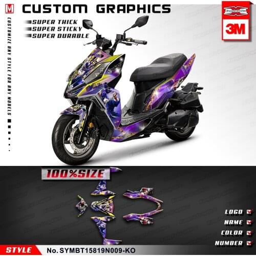 KUNGFU GRAPHICS Personalised Stickers Scooter Bike Vinyl Decal Full Wrap Kit for SYM DRG BT 158 2019 2020