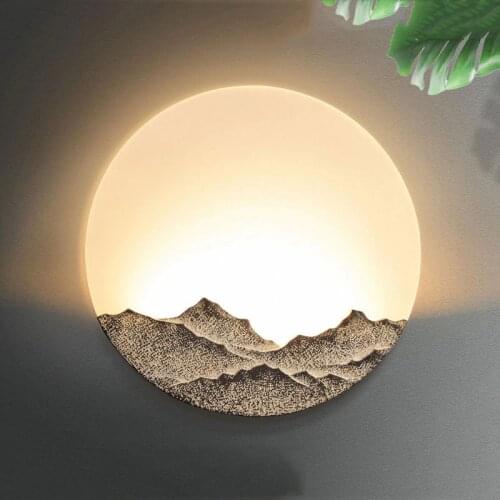 Chinese modern simple 5W LED wall light bedroom hotel lamp creative bedside office bra stair aisle decorative wall sconce