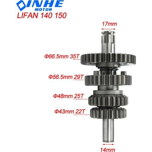 Lifan 150cc Engine Transmission Gear Counter Shaft kit For LF 150 150cc 1P56FMJ Horizontal Kick Starter Engines Dirt Pit Bikes