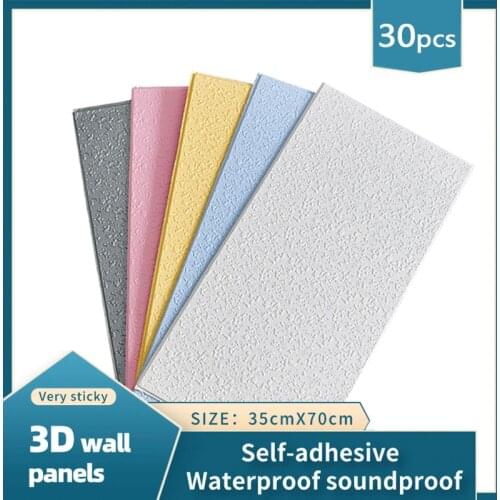 8Pcs 70cm*35cm 3D Wall Panels Home Decoration Self-Adhesive Panels Waterproof 3D Wallpaper Bedroom Kids Room