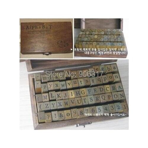 New 2019 Anglais Cursive Digital English Stamp Wooden AlPhaBet Digital Letters Seal Set Standardized Stamps English Letter Stamp