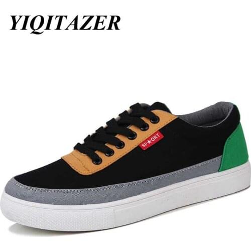 YIQITAZER 2017 New Fashion Cotton Fabric Casual Shoes Men,Mixed Colors Hight Increasing Sweat-Absorbant Lace up Man Shoes