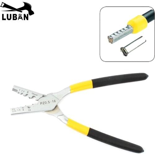 LUBAN PZ 0.5-16 GERMANY STYLE CRIMPING PILER manual tools FOR terminal 0.5-16mm2 CRIMPING PLIERS