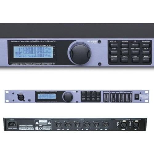 PA Audio Digital Signal Processor 2 In 6 Out Professional Stage Advanced Crossover Effect Processor