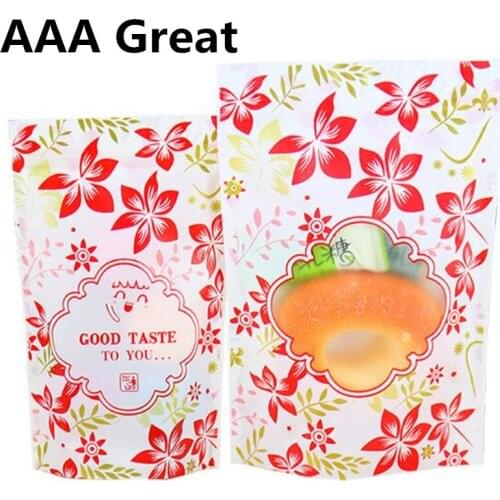 AAA Great 100Pcs/Lot Plastic Zipper Bag Ziplock Bag Ziplock Stand Up Packaging Pouches Zip lock Bags Plastic Packaging Flowers