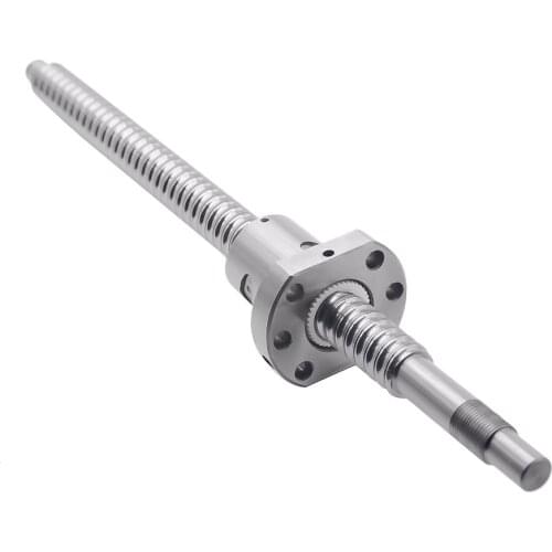 Ballscrew SFU2505-200mm 250 300 350 400 450 500 550 mm ball screw with flange single ball nut BK/BF20 end machined CNC parts