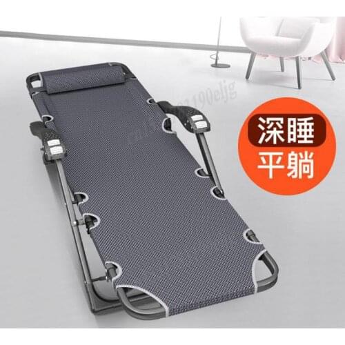 Lunch break folding bed office recliner simple portable marching bed sheet accompany home balcony leisure nap bed