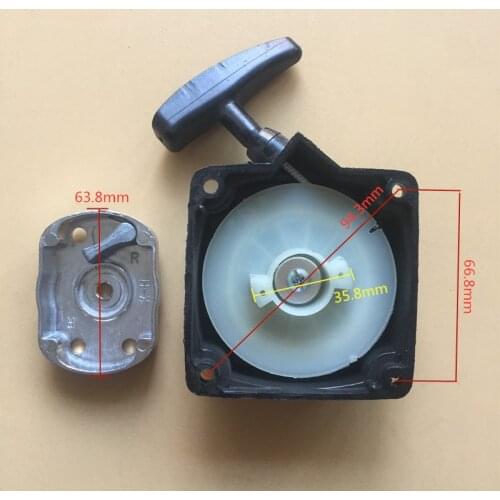 RECOIL STARTER & CUP FITS CHINESE 1E40F-5 40F-5 40-5 44F-5 BG430 CG430 2 STROKE BRUSHCUTTER STRIMMER PULL START CLAW COG