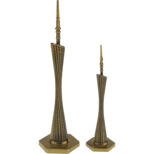 20cm China Canton Tower Figurine Model Guangzhou Tower Statue Shelf Deco