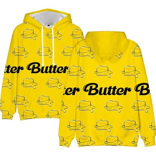 Bangtan Boys New album Butter Hoodie Women Men Bangtan Boys 3D Sweatshirts Orange Hoodies Harajuku Boy Girls Children Clothes