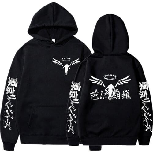 Gambar Valhalla Tokyo Revengers Hoodies Anime Graphic Hoodie for Men Women Sportswear Tokyo Revengers Cosplay Streetwear Hoody