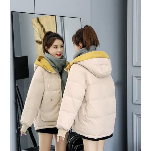 Woman Jacket Parkas Coat Down Cotton-Padded Womens Short Winter Loose Cotton Coat Coat Veste Femme