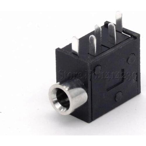 10Pcs 3.5mm Stereo Jack Socket Audio Jack Connector PCB PJ-325C PJ325C Metal Head