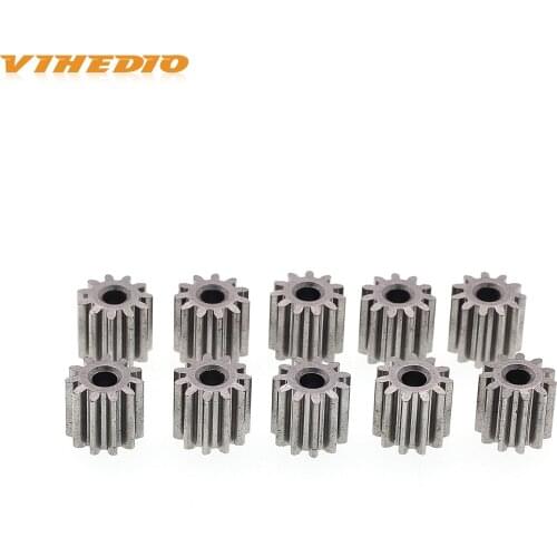 10pcs 11T high quality 3.12x9.75x9mm metallurgy gear fit for 540 545 550 555 motor iron
