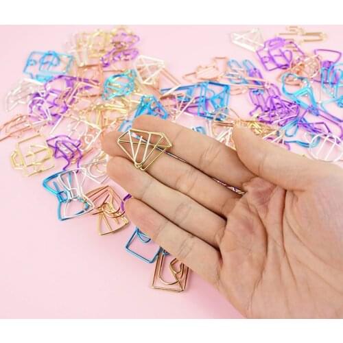 10Pcs/Pack Cute Cactus Heart Bow Ice Cream Shaped Mini Paper Clips Pin Creative Bookmark Memo Office School Stationery Supplies