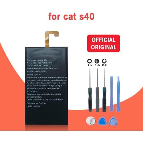 100% Original 3000Ah Battery Replacement for CAT S40 458002-S40 Batteries Bateria CAT S40 BATTERY+ tools