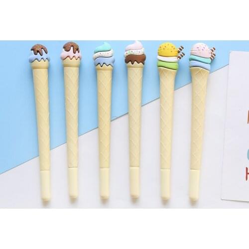 36 pcs/lot Creative ice cream Gel Pen Cute 0.5 mm Signature Pen Promotional Gift Stationery School Supplies