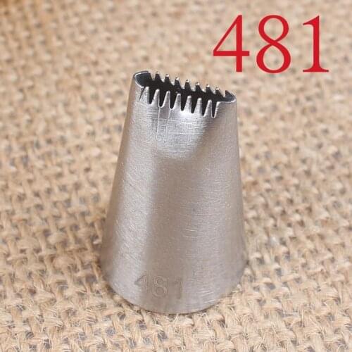 481# Double-Sided Serrated Mounting Pastry Tip 304 Stainless Steel Pastry Tube Pastry Tip Baking DIY Cake Tool Small Number