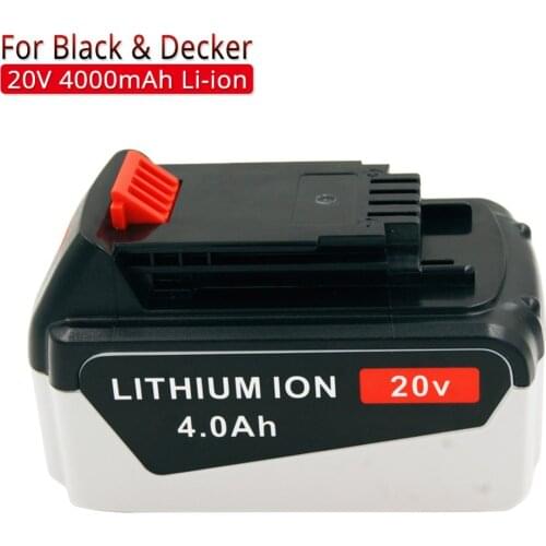 Rechargeable Battery Cordless Power Tools Replacement batteries 20V 4000mah Lithium for Black Decker LBXR20 LB20 LHT2220 LBX20