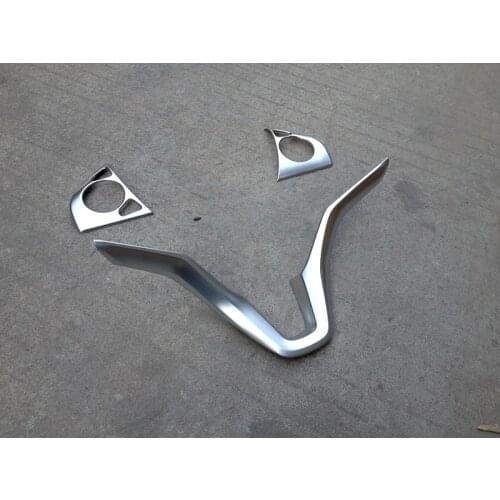 ACCESSORIES FIT FOR HONDA FIT VEZEL HR-V HRV 2015 2016 CHROME STEERING WHEEL PANEL COVER BADGE INSERT TRIM MOULDING GARNISH