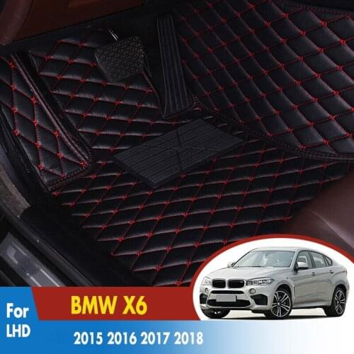 Car Floor Mats For BMW X6 2015 2016 2017 2018 2019 Leather Carpets Auto Interior Decoration Accessories Custom Dash Foot Pad Rug