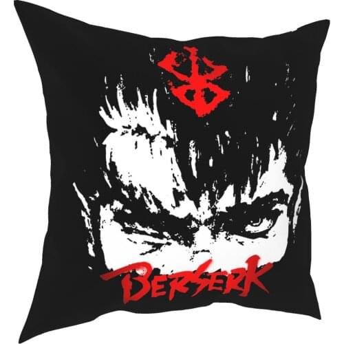 Berserk Guts Pillow Case Home Decor Guts Manga Swordsman Gatsu Sacrifice Zodd Anime Cushions Throw Pillow for Sofa Polyester