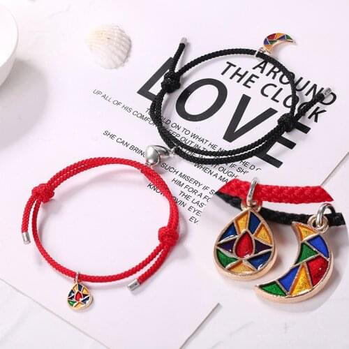 Lover couple bracelet Moon water shape Magnitic bracelet adjustable men jewelry pulseras for women bracelets bijoux bileklik