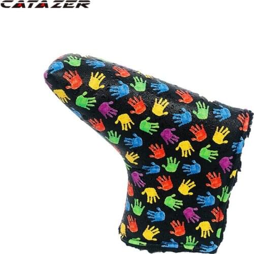 Catazer Golf Putter Cover Colorful PU Waterproof Golf Club Head Cover Protector for Blade Putter
