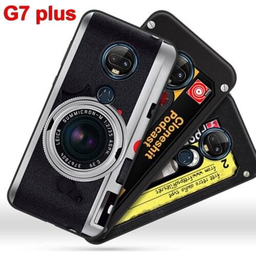 For Moto G7 plus Case retro soft phone Case For Moto G7plus Cover Protective Shell cover MotoG7 plus fundas G7+ capa G7 + bags