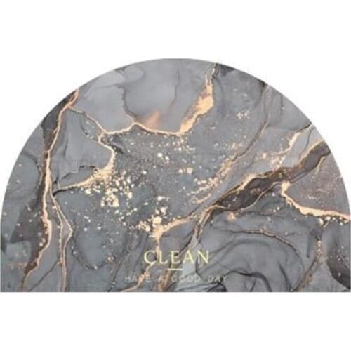 Diatom mud cushion bathroom anti-skid quick drying foot pad toilet water absorbing floor mat semi-circular carpet