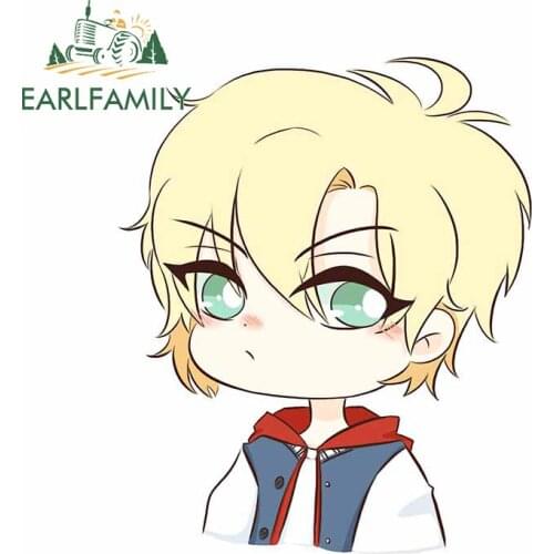 EARLFAMILY 13cm x 10.8cm For BANANA FISH Car Stickers Vinyl Car Wrap Decal Sunscreen Windows Occlusion Scratch Decor