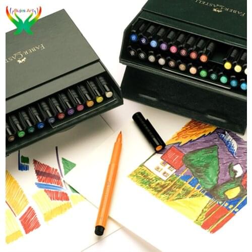 Faber Castll 12/24/48/60 color PITT soft head waterbased marker animation color pen painting special art cartoon coloring tool