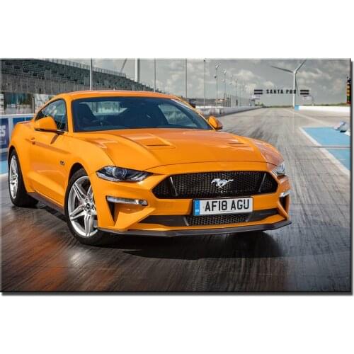 Ford Mustang Photo Decorative Posters and Prints Canvas Painting Wall Art Picture For Living Room Decor