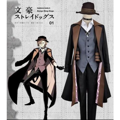 Maffia Nakahara Chuya Cosplay,2018 New Anime Bungo Stray Dogs Maffia Nakahara Chuya Cosplay Costumes Full Set,Free Shipping