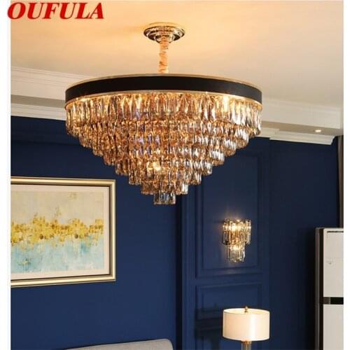 OUFULA Chandelier LED Pendant Lamp Postmodern Lighting Fixtures for Home Living Dining Room