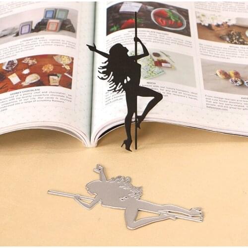 DUOFEN METAL CUTTING DIES 130271 pole dancing girl embossing stencil DIY Scrapbook Paper Album 2018 new