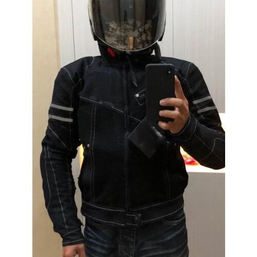 MENS MOTORCYCLE DENIM MESH SUMMER RIDING JACKET BIKERS JACKET