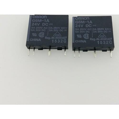 OMRON Original Relay G6M-1A G6M-1A-5VDC G6M-1A-12VDC G6M-1A-24VDC G6M 1A 24V 12V 5V 4PIN 5A