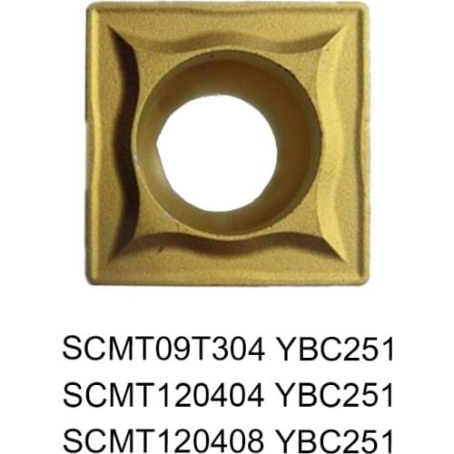 Original SCMT SCMT09T304 SCMT120404 SCMT120408 YBC251 Lathe Tools CNC Turning Insert Round Turning Blades 10 pcs/lot