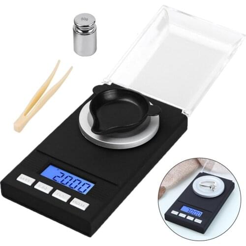 Portable Mini 10g/50g/0.001g Digital Scale LCD Electronic Capacity Balance Diamond Jewelry High Precision Pocket Scale