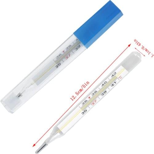 1pc Body Temperature Measurement Device Armpit Glass Mercury Thermometer Home Health Care Product Large Size Screen