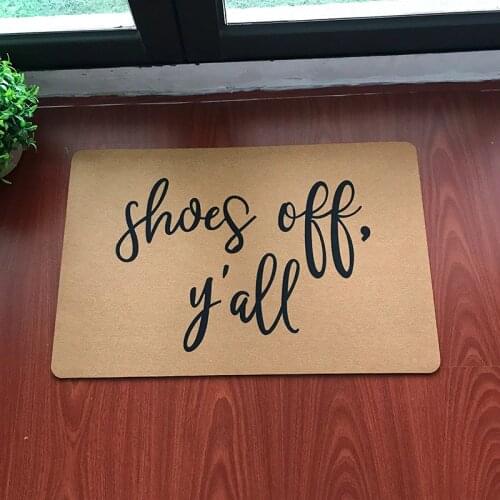 Private Custom Doormat for Entrance Door Funny Printed Shoes Off Yall Mat In The Hallway Carpet on The Floor Rubber Mats