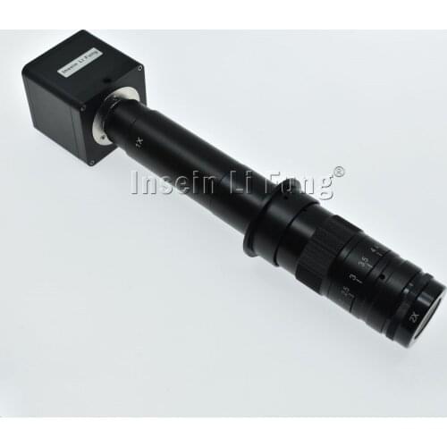 1080P 2K 60fps WDR Industry Video HD Microscope HDMI Camera+130X 180X 200X 300X 600X Adjustable Magnification Zoom C-mount Lens