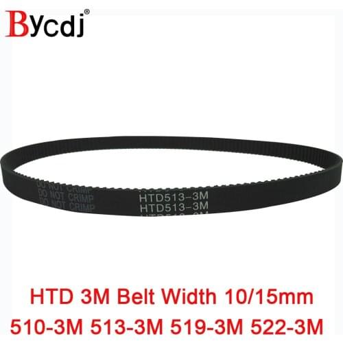 Arc HTD 3M Timing belt C=510 513 519 522 width 6-20mm Teeth170 171 173 174 HTD3M synchronous pulle 510-3M 513-3M 519-3M 522-3M