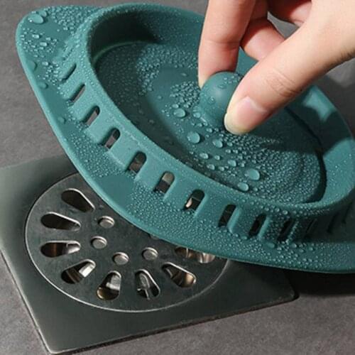 Silicone Sink Strainer Collect Drain Stopper Plug Sink Strainer Filter Shower Covers Sewer Hair Filter Strainer For Bathroom