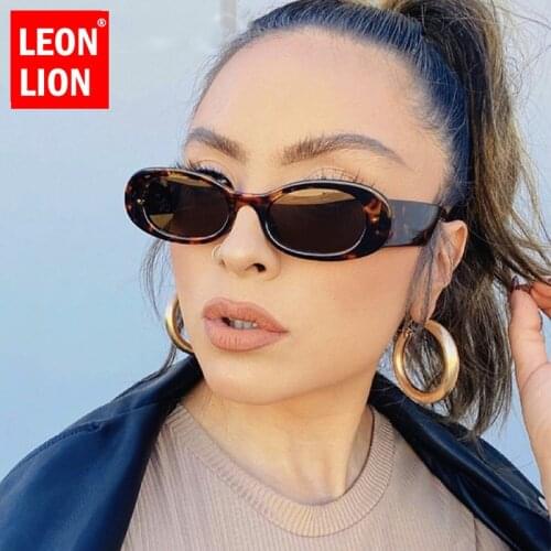 LeonLion Oval Retro Sunglasses Women Small Glasses for Women/Men High Quality Eyeglasses Women Round Gafas De Sol Hombre UV400